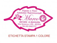 Etichette adesive per fioristi, fiorai e vivaisti (mm 59X30)  (cod.2G) 